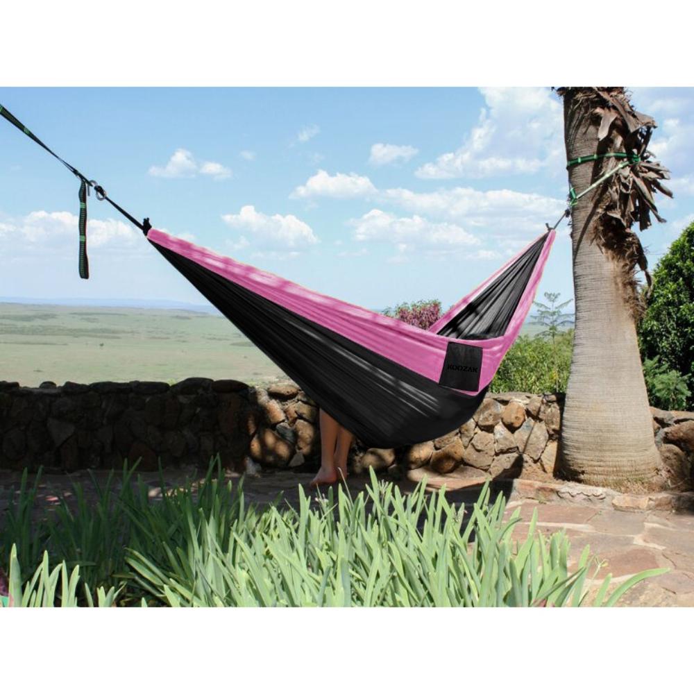 Garden tourist hammock for two people, large, xxl, compact, survival set