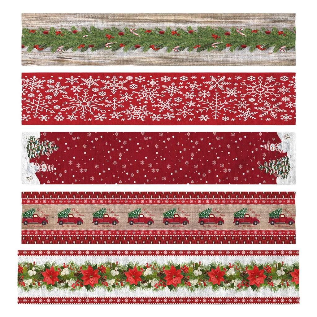 Table Cover Linen Washable Desk Runner for Party Dresser Room Farmhouse Decoration