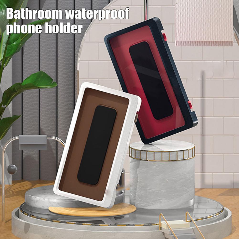 Wall Mounted Phone Case Bathroom Toilet Waterproof Mobile Phone Holder