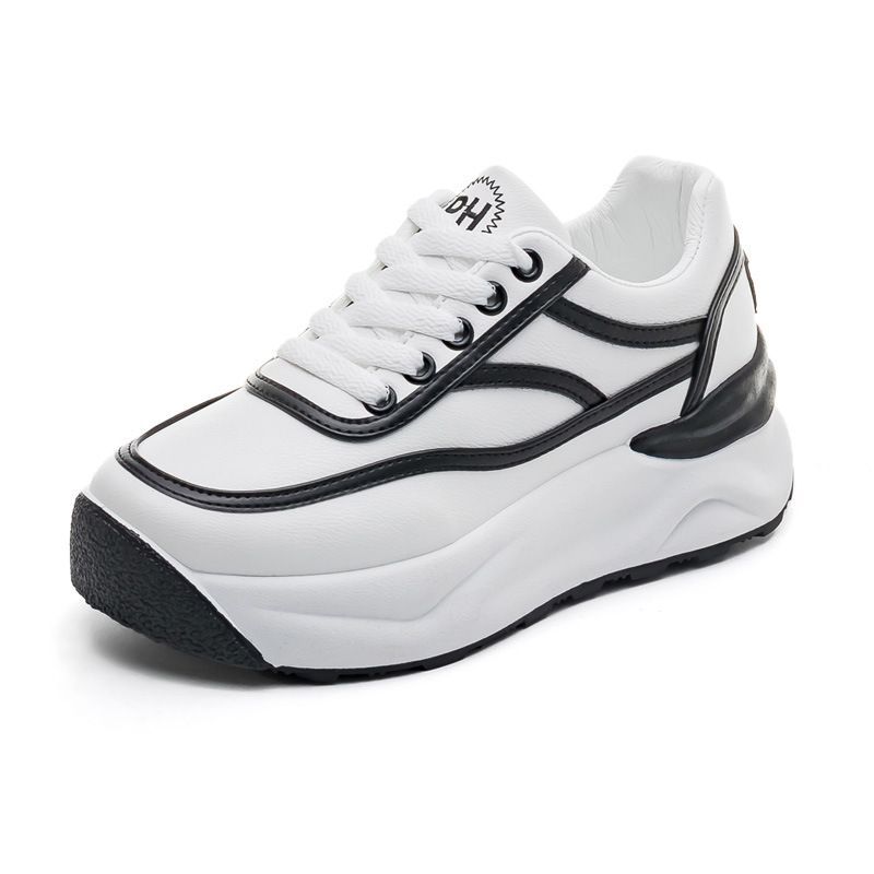 Women's shoes sports casual dad shoes 2025 spring and autumn white shoes platform soles students casual small people are not versatile