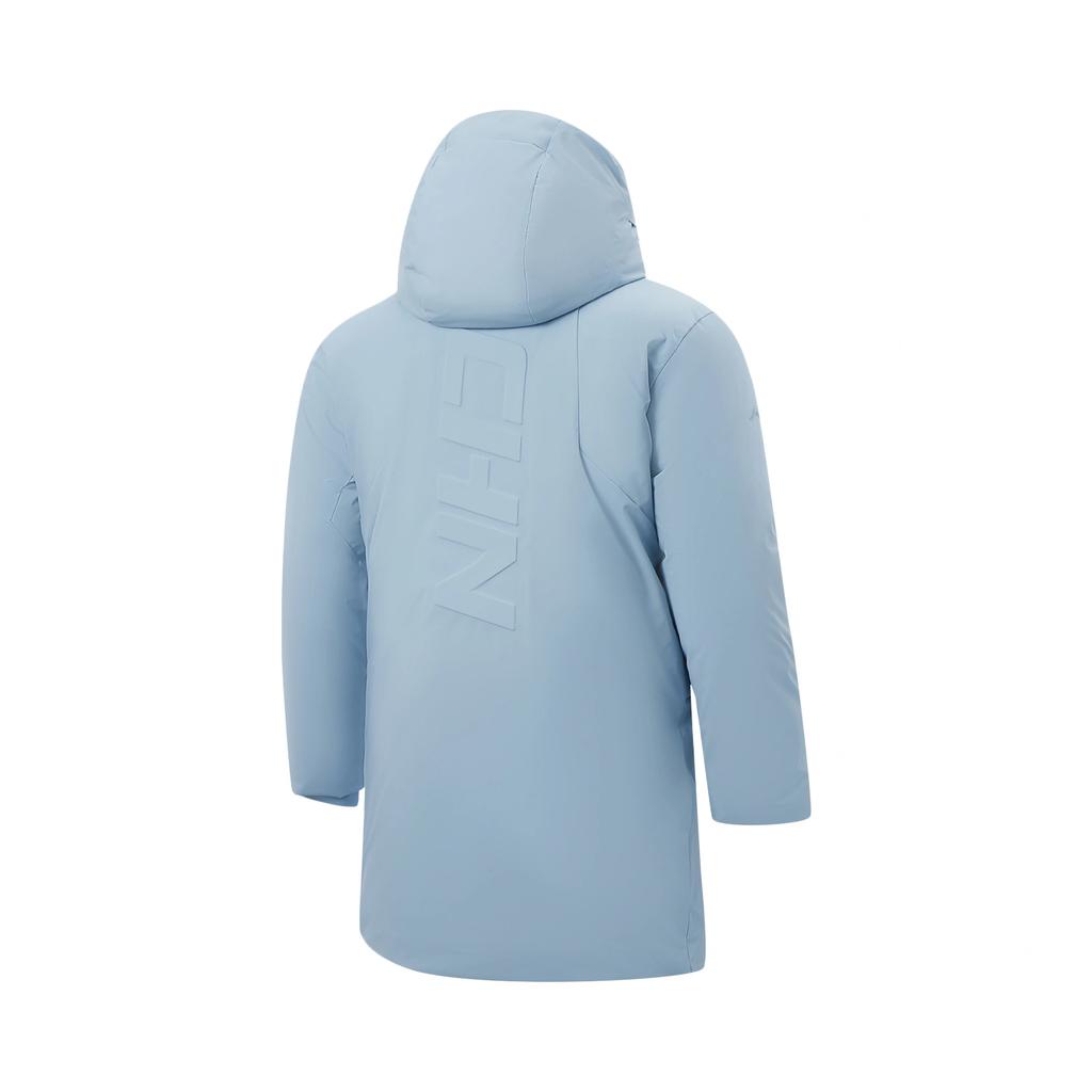 Li-Ning Hooded Warm Mid-Length Padded Lightweight Down Jacket Men Outerwear AYMV603-3