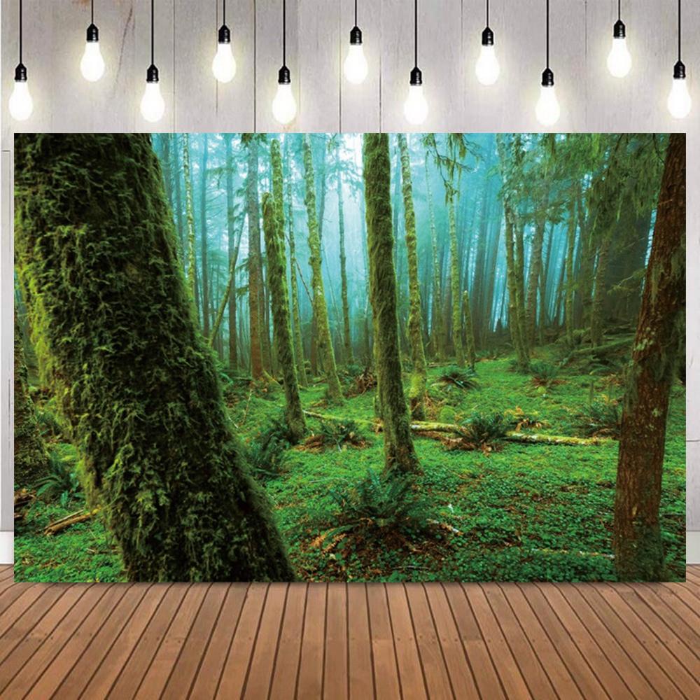 Spring Forest Trail Photography Background Jungle Camping Adventure Decor Home Party Shower Portrait Shooting Photo Backdrop4
