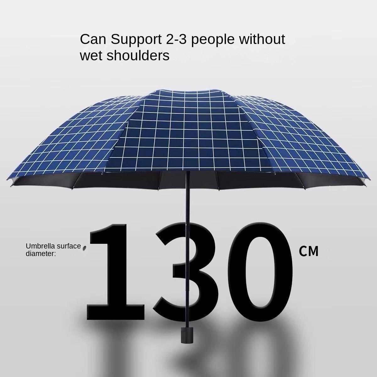 

Черный зонт, большой, защита от дождя, защита от ультрафиолета синий