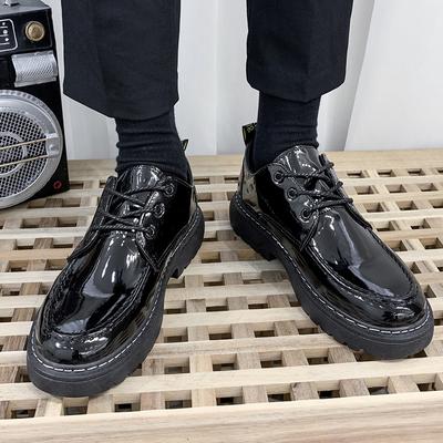 Men Streetwear Fashion Business Casual Thick Platform Leather Wedding Oxford Shoes Korean Man Formal Shoe Leisure Footwear Men