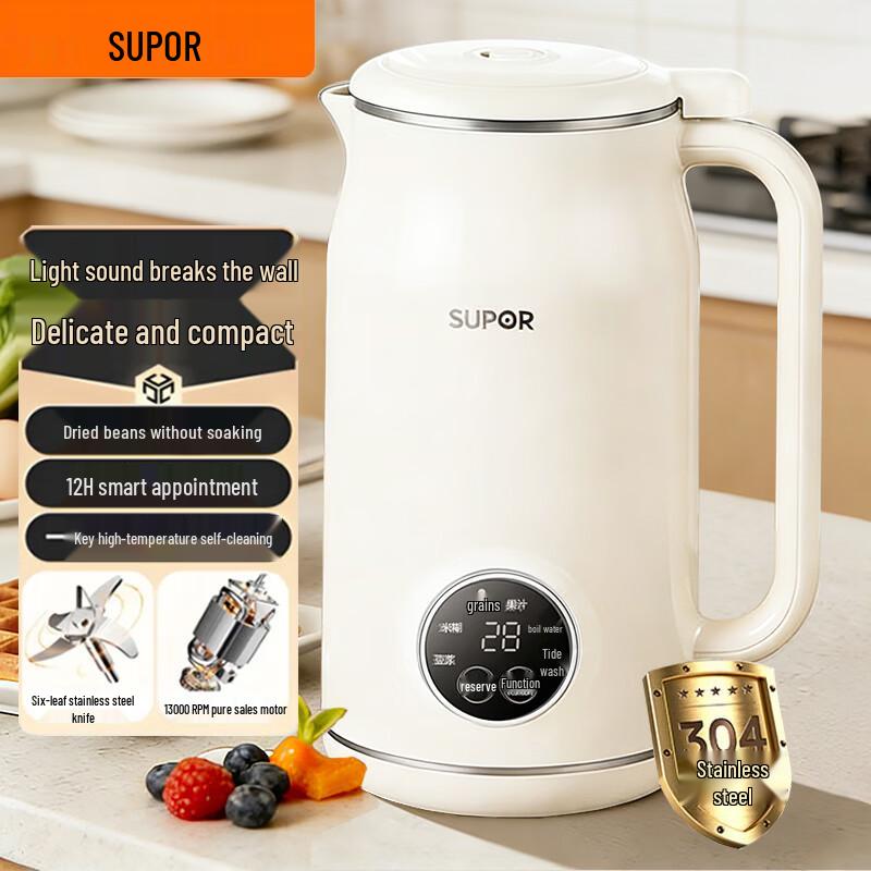 Supor P102 Quiet Automatic Soy Milk Maker & Blender CN plug (adapter included)