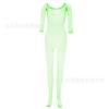 Sex Underwear Long Sleeve Mesh Off Shoulder Uniform Temptation Open Gear One-piece Stockings Large Mesh Leaking Breast