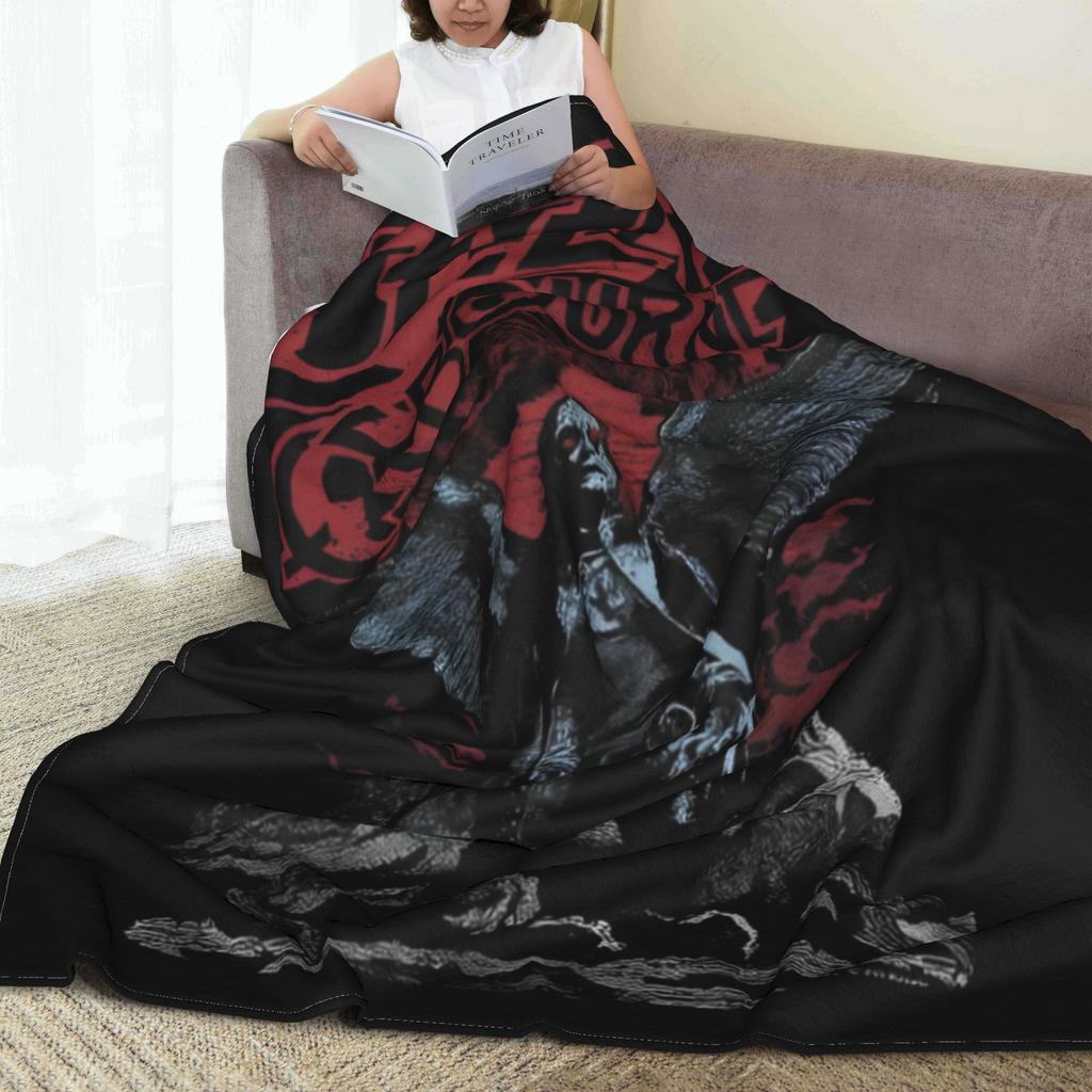 Ozzy Osbourne Angel Wings Blanket Black Sabbath Picnic Flannel Bedding Throws For Living Room Super Warm Bedspread Birthday Gift