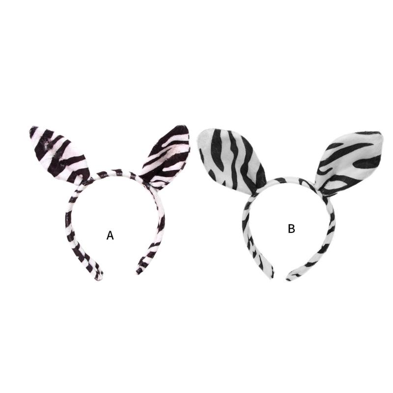 Zebras Hairbands Festive Photo Props Halloween Ear Headbands Party Headpiece Fun Headbands for Music Festivals