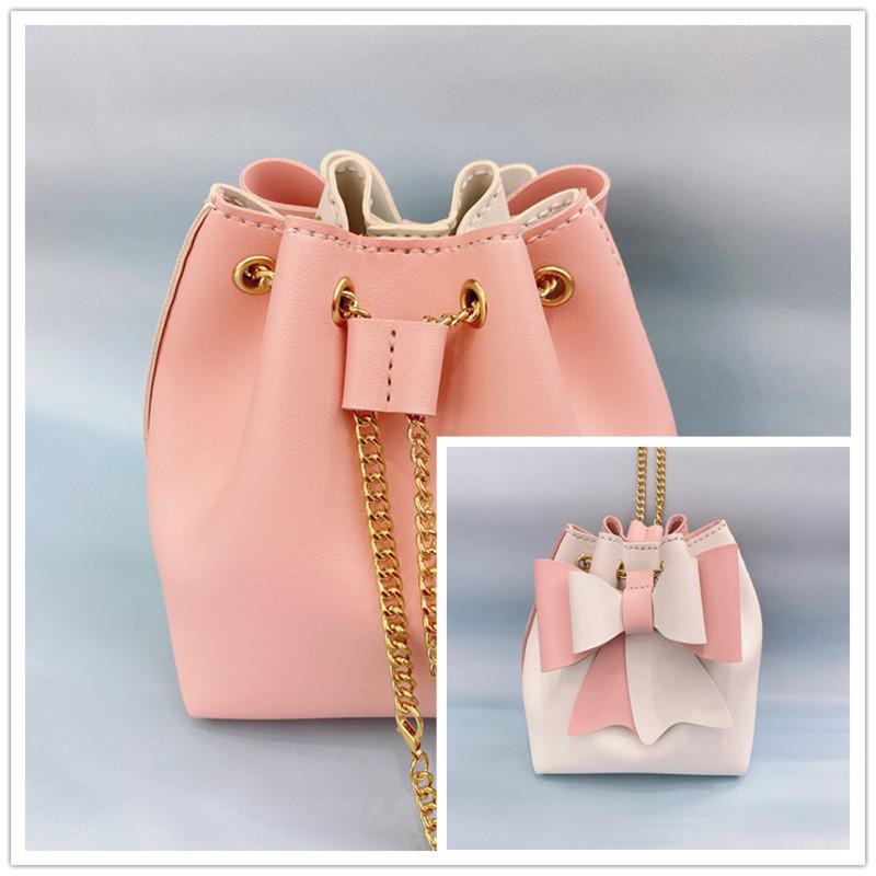 Diy Pu Bag Metal String Shoulder Strap Woven Bow Handmade Handbag Accessories For Backpack Woven Bucket Bag