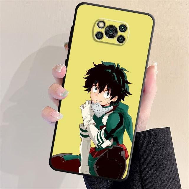 Shockproof Back Black Soft Phone Case For Samsung Galaxy S22 S23 S21 S20 Note 20 Ultra 10 Plus 8 9 My Hero Academia Cover