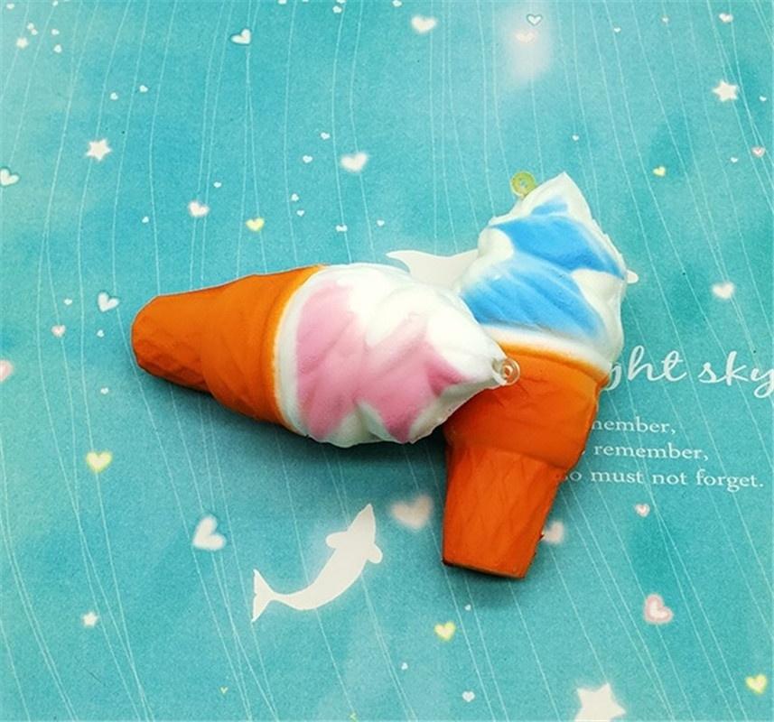 Kids PU Simulation Candy Color Ice Cream Ball Squishy Toy Cake Bread Gag Joke Toys Slow Rising Squee