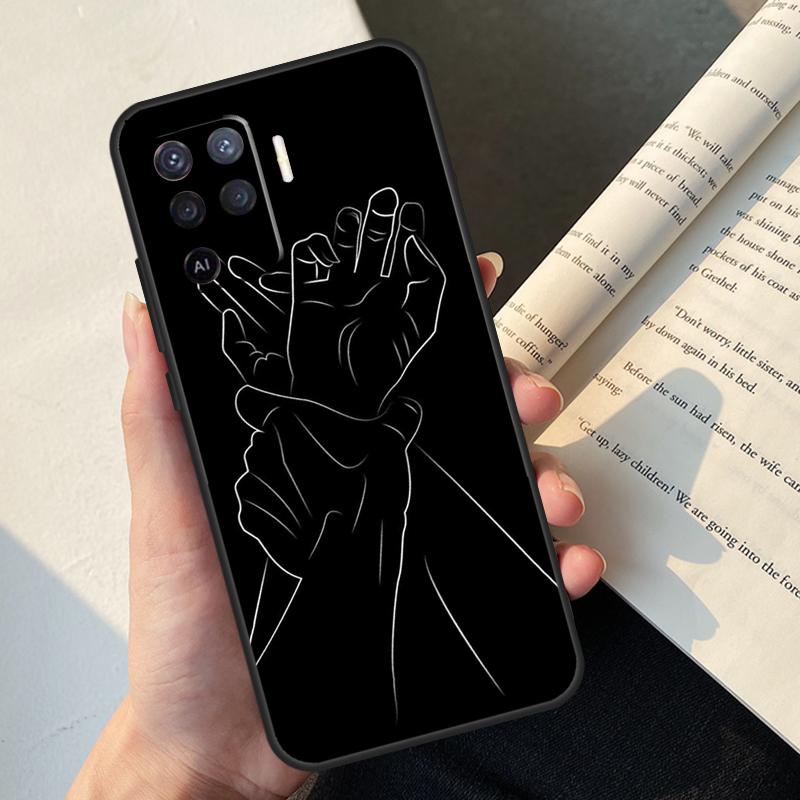 Sexy Line Minimalist Style Case For Oppo A74 A57 A17 A77 A18 A38 A58 A78 A98 A54 A94 A80 A60 A40 A96 A76 A16 A15 A5 Pro