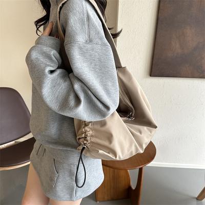 Casual Simple Messenger Bag Winter New Simple Solid Color Shoulder Bag Fashionable Large Capacity Tote Bag