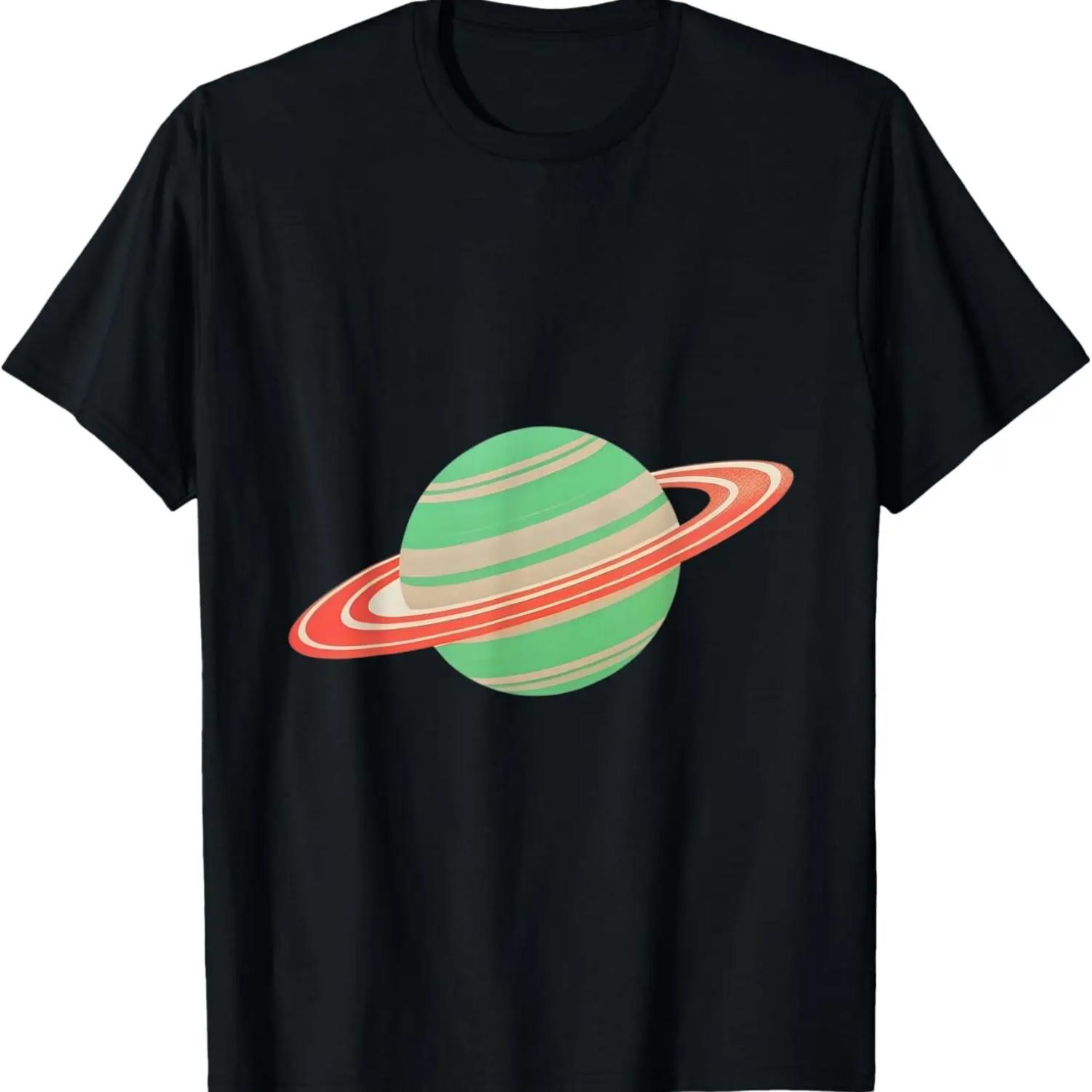 

Planet with Rings Solar System Science Lover Vintage T-Shirt S чёрный