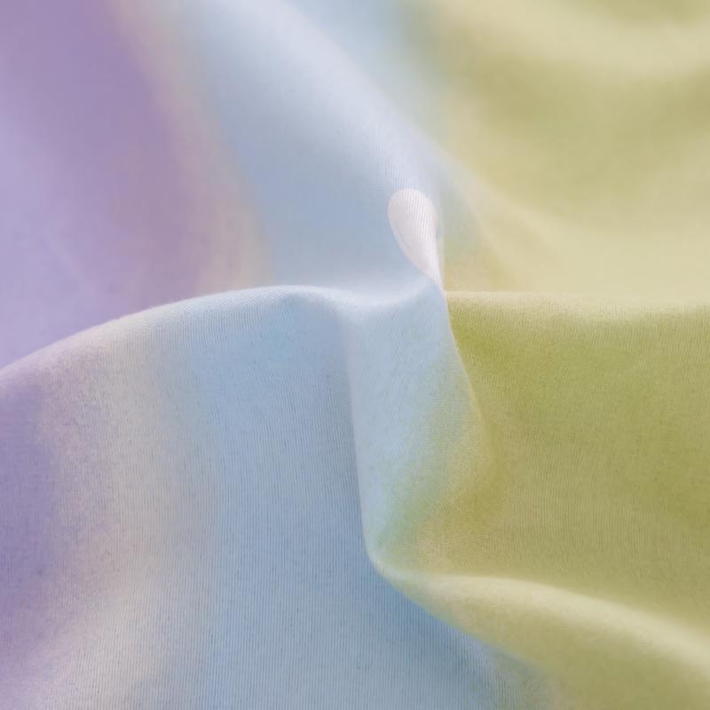 1pc Bed Sheet On Elastic Rainbow Printed Bed Fitted Sheet for Double Bed Single Bed Linen Queen Bottom Sheet(without Pillowcase)