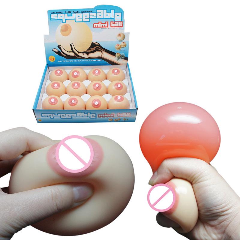 Erotic Decompression Toys: Water-Filled Breasts & Small Beautiful Buttocks Keychains