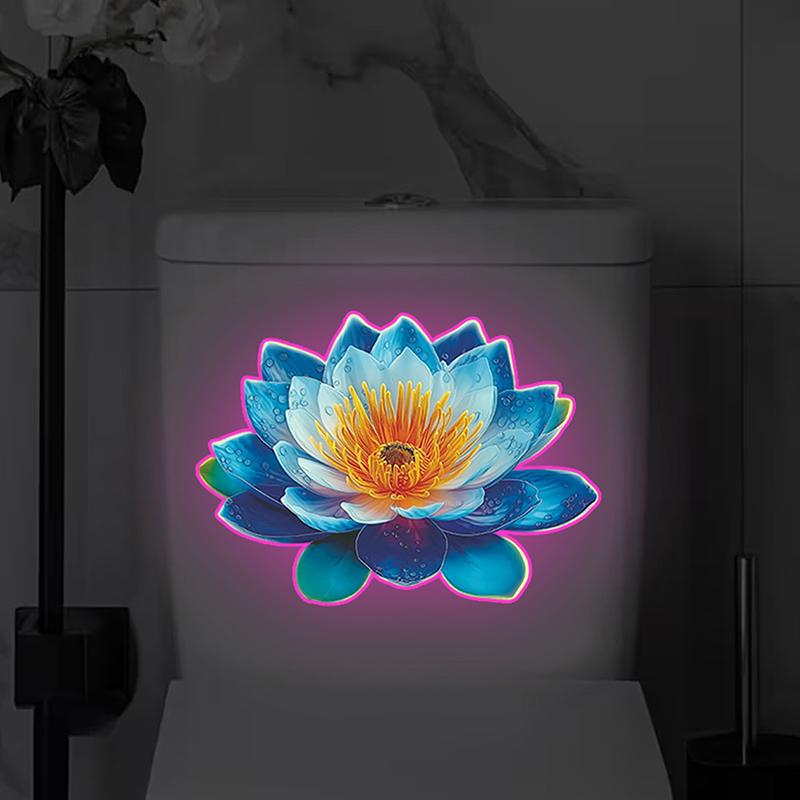 Leuchtet im Dunkeln Toilettenaufkleber Selbstklebend Abnehmbar Fenster Wandaufkleber Heimdekoration Autoaufkleber Leuchtet Nachts