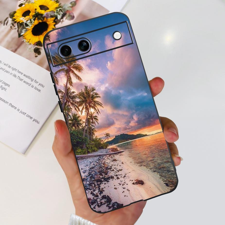 Für Google Pixel 8A Hülle Stilvolle Bemalte Abdeckung Weiche TPU Stoßfeste Handyhülle Für Google Pixel 8 Pro Pixel8A Fundas Coque Bumper