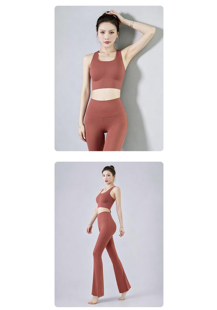 Women's Summer Yoga Tank Top with Chest Pads - Professional, High-End, Long Sleeveless Pilates Fitness Set