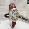 Luxury Brand Women Oval Goose Egg Quartz Watch Vintage Leather Strap Wristwatch Ladies Watches Christmas Gift Clock Relojes