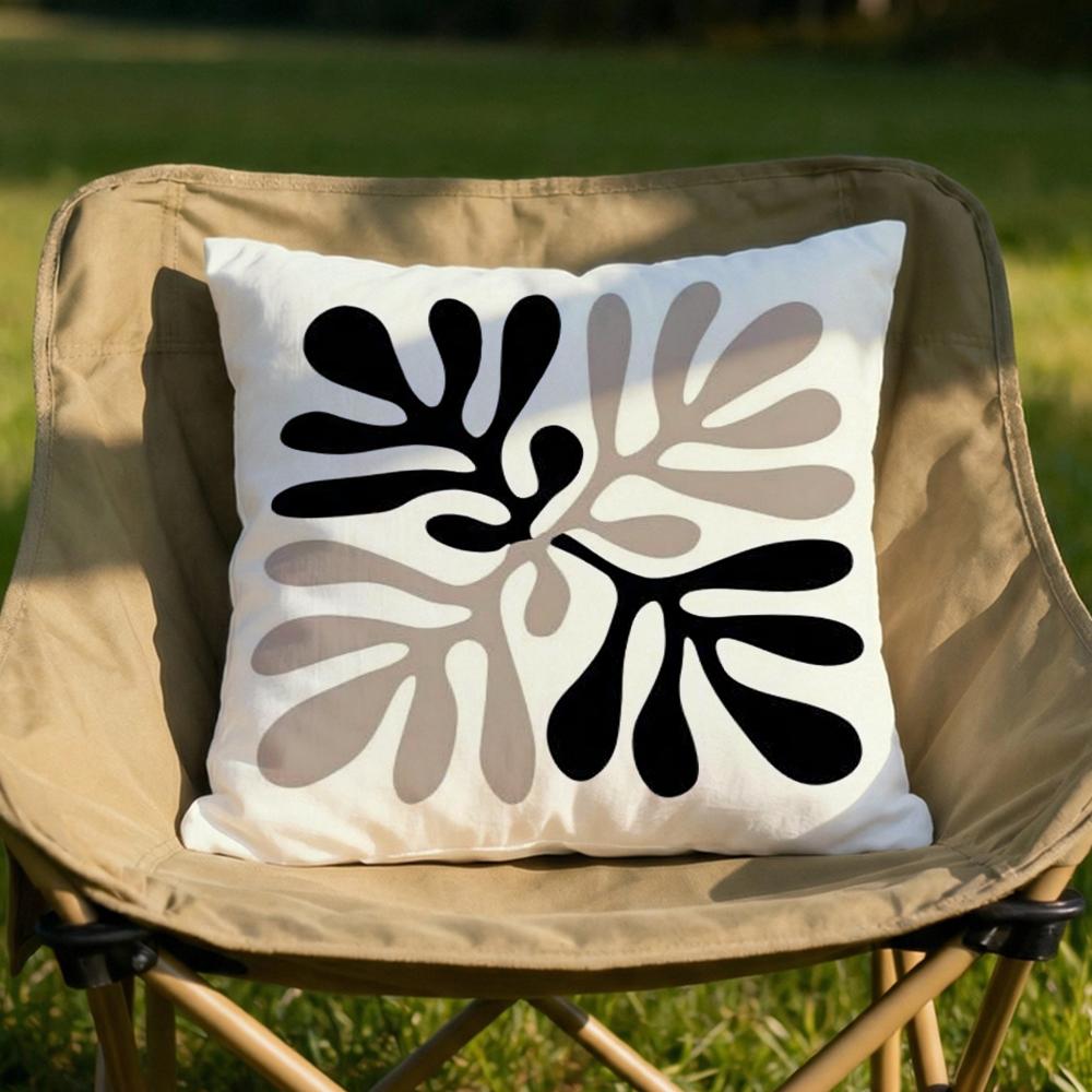 Classic Modern Flowers Cushion Cover Soft Reversible  Durable Pillow Cover  MultiScene Use for Home  Car Daily Comfort