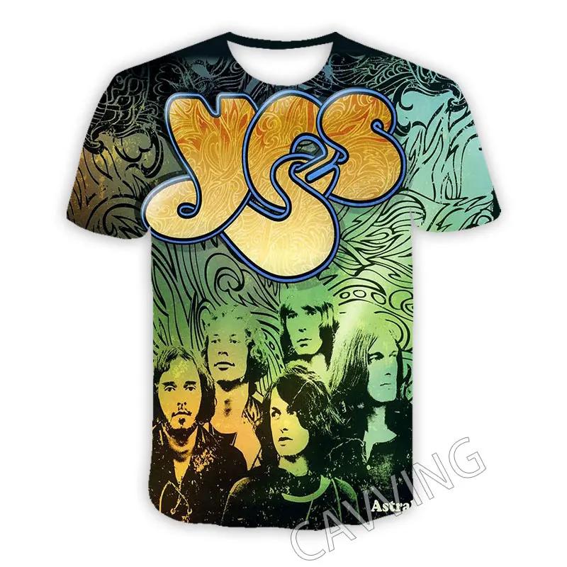 

YES Band 3D-друк Спортивна Дихаюча Швидкосохнуча Чоловіча Футболка Рок Хіп-Хоп Панк Хеві Метал Повсякденна Вулична Мода Коротка Рукава Верх L