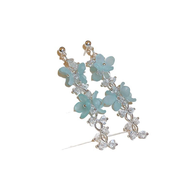 Forest Story: Sweet Style Contrasting Flower Stud Earrings for Women – Fresh, Fashionable, Light Luxury Feel