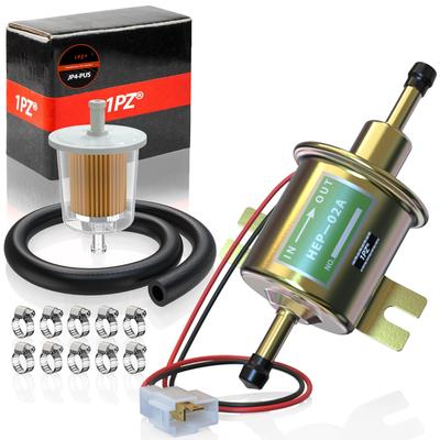 1 Stück JP4-PUS Kraftstoffpumpen-Set Kraftstoffpumpe Elektromagnetische Pumpe 90-110L/H Benzin Schlauch, 1