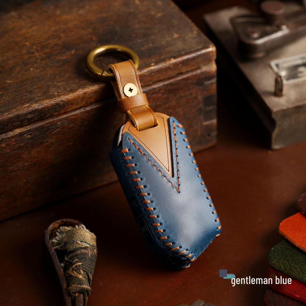 Handmade Leather Key Bag for Kia K5/Zhipao 19 K3 - Personalized Crazy Horse Style