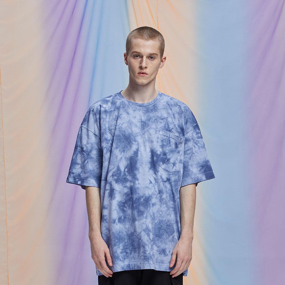 Valant Marbling Mini Logo Pocket T-Shirt - Navy Navy/(L) Large