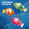 Magic Water Activated Glowing Swimming Fish Waterproof Interactive Robot Fish with Electric Movement Neon Deep-Sea Disco Bath Toy
