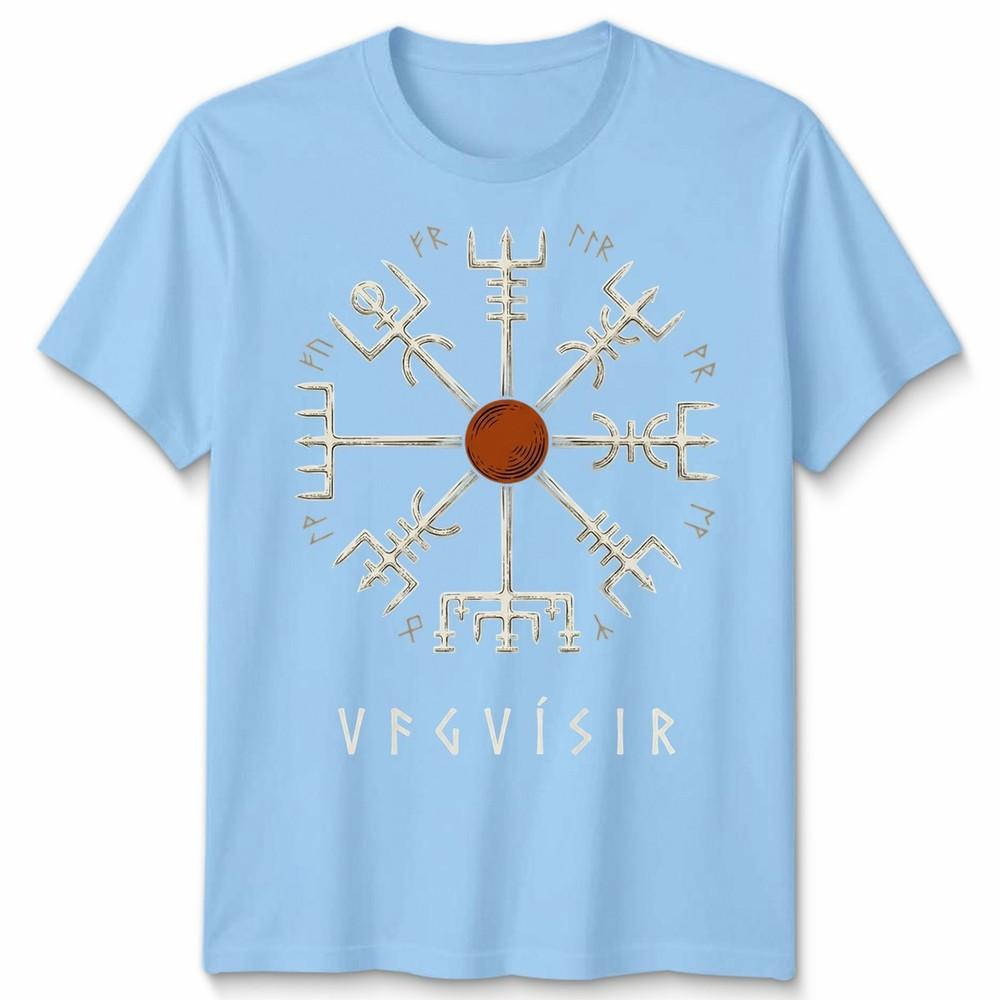 Viking Compass Unisex T Shirt Nordic Rune Nordic Mythology Graphic Tee S