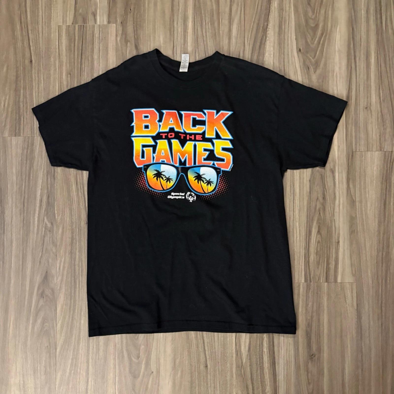 

Y2K Back To The Games Special Olympics Graphic T-shirt Black Size Large S