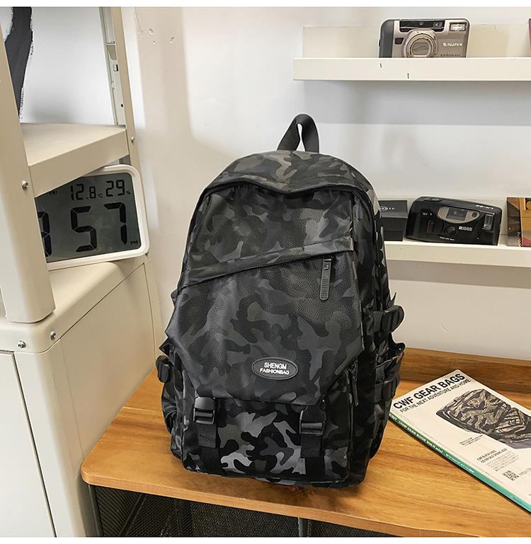 Schoolbag schoolbag male and female college students strong and durable color matching backpack 1011 new junior high school students high school
