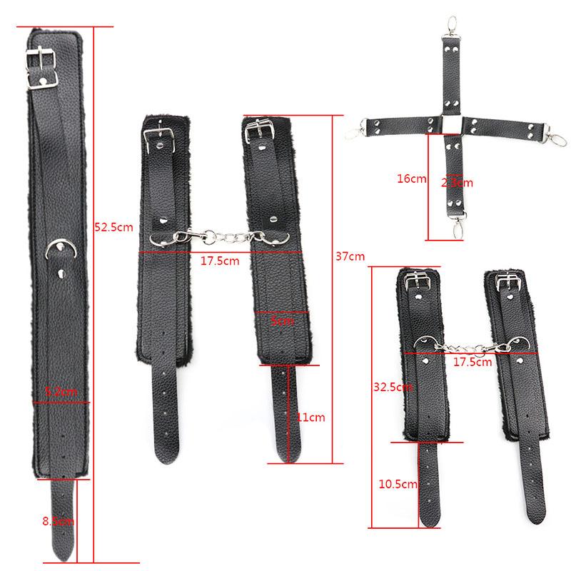 10 Piece Bdsm Bondage Sex Toys Kits for Couples Fetish Kinky Bundle Tied Binding Porno Handcuff Pillory Spanking Whips