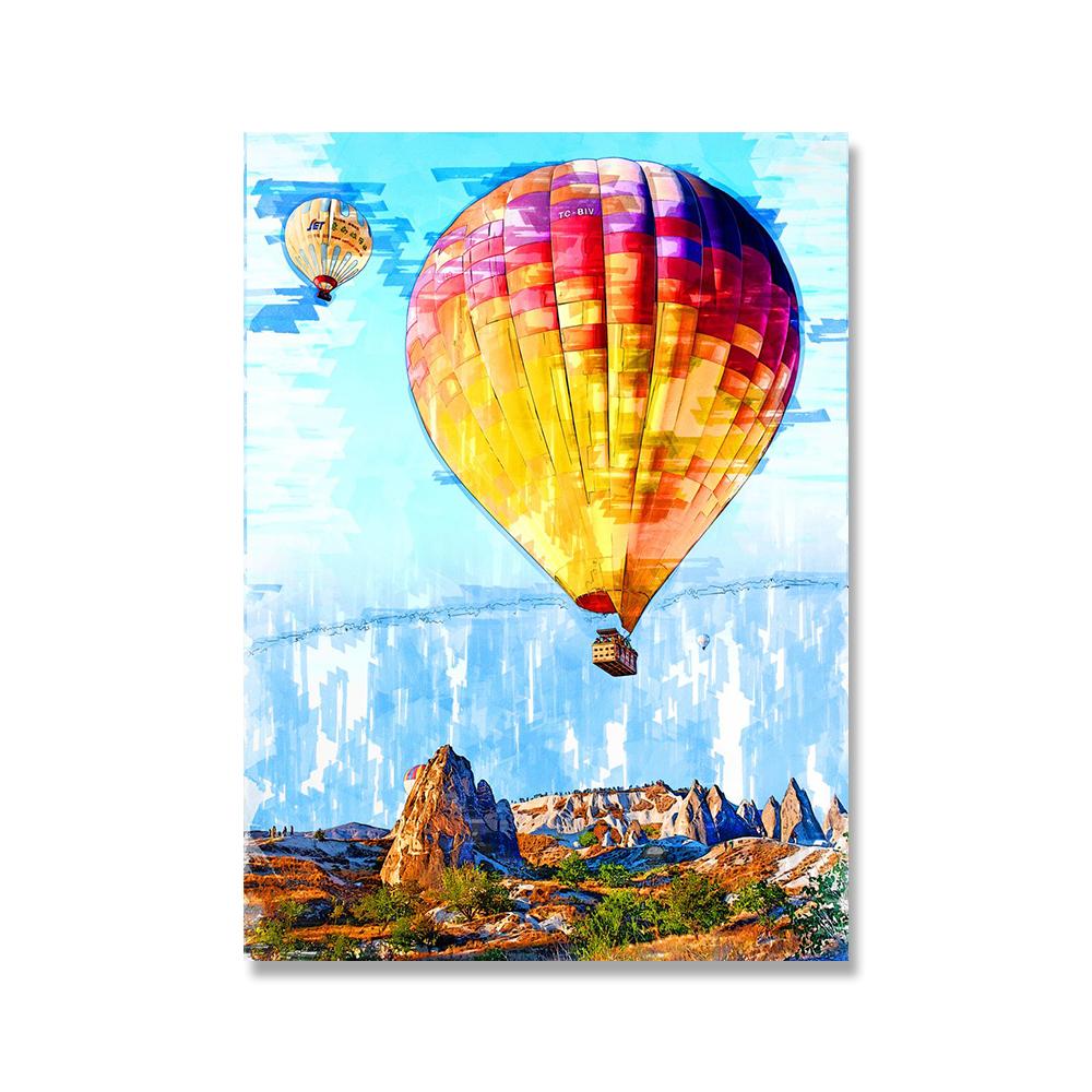 

Абстрактные красочные постеры и принты с изображением воздушных шаров, картины на холсте, настенные художественные картины для декора гостиной (Без рамки) 21x30cm No Framed