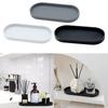 Multipurpose Silicone Ellipse Bathroom Storage Tray Waterproof Nonslip Organizers For Cosmetics And Toiletries