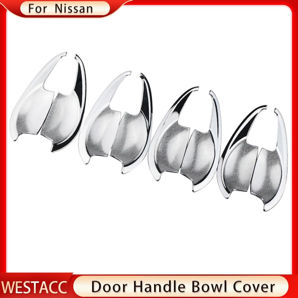 8Pcs/set ABS Chrome Car Exterior Door Handle Bowl Cover Decoration Sticker Trim for Nissan Teana Altima 2013 - 2017