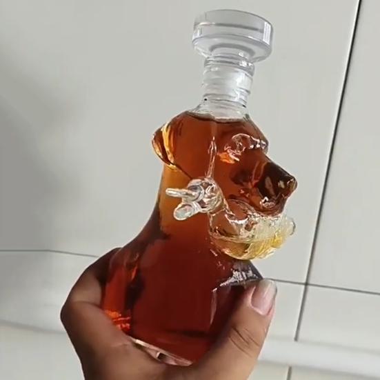 Decantor de whisky pentru câini de vânătoare, gravat 3D, rață Hunter Dog, sticlă de sticlă, animal, sticla de whisky, recipient de vin pentru bărbați, tata, acasă, Bar, decor