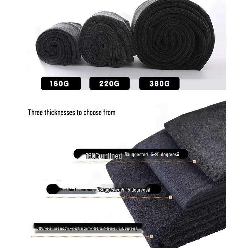 Dámské silné pruhované černé a šedé základní legíny s plusovým sametem na podzim a zimu - Hřejivé bavlněné punčochové kalhoty