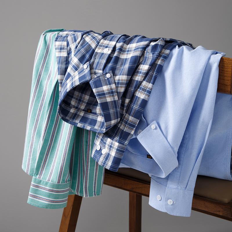 Sommar 100% Ren Bomull Herrskjortor Kortärmad Klänningsskjortor Herr Slim Social Business Blus Enfärgad Oxford Skjorta