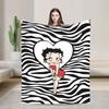 B-Bettys Boops Blanket  Super Warm Pattern Plush Throw Blanket For Boy Girl Bedroom Flannel Bedspread Bed Cover