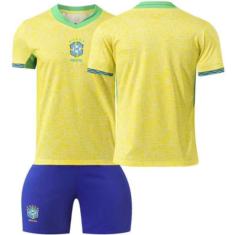 2425 Football Clothing No. 10 Neymar 7 Vinicius 9 Charlison Adult Children s Jersey Set Trend 26-yard