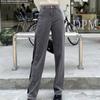 Autumn Spring Jeans Women Denim Pant  Vintage Straight Trousers Fashion Female Solid Lace Up Loose Casual Wide Leg Pants