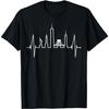 New York Skyline Heartbeat Statue Of Liberty I Love New York T-Shirt(2)