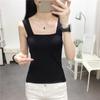 2025 Summer Women's Korean-Style Slim Solid Color Casual Vest Top