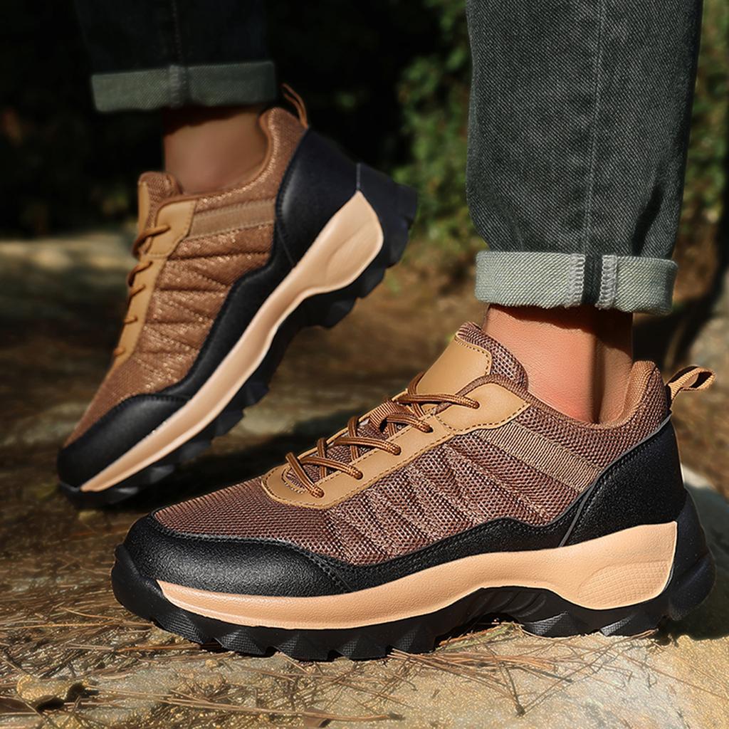 TUINANLE Non-slip Men Hiking Shoes Breathable Outdoor Wear Resistant Climbing Men Sneakers Tourism Mountain Shoes