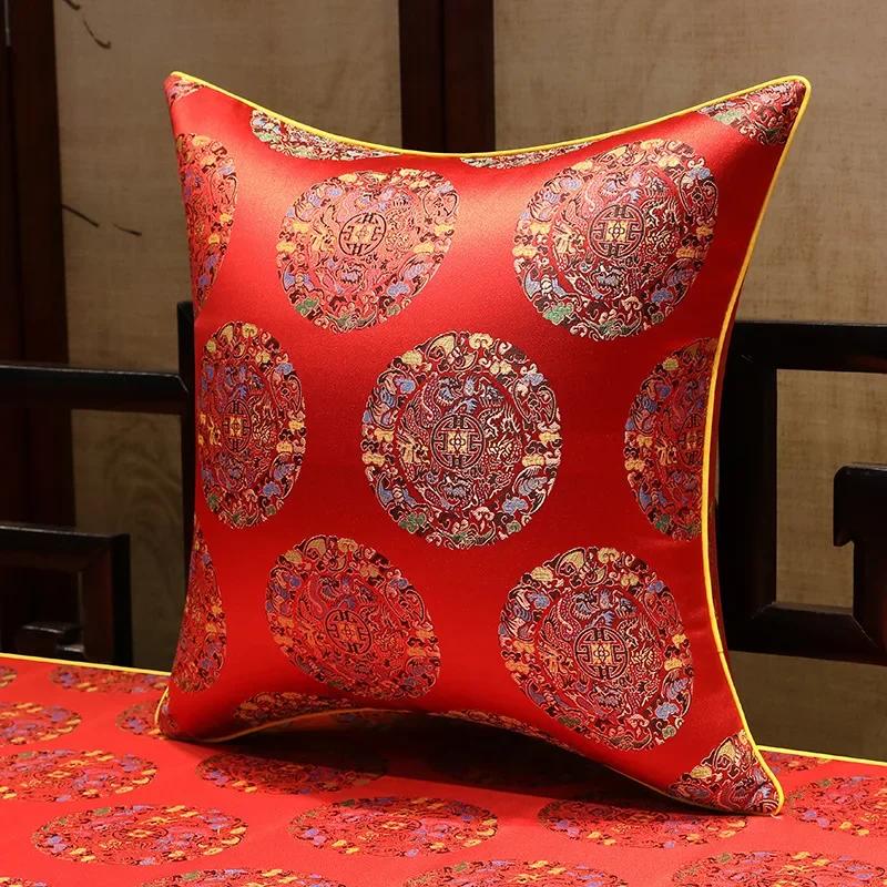 35x50cm/45x45cm Jacquard Plant Bamboo Cushion Cover Chinese Light Luxury Tassels Pillow Covers Decorative Green Black Home Decor