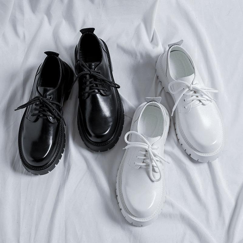 Casual Leather Shoes Men'S  Martin Boots Low-Top British Retro Big Head Leather Shoes Men'S Formal Leather Shoes 2135-R
