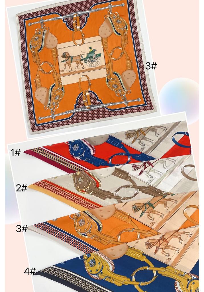 European and American silk scarves retro-printed paisley pattern 71 square scarf bag head versatile scarf